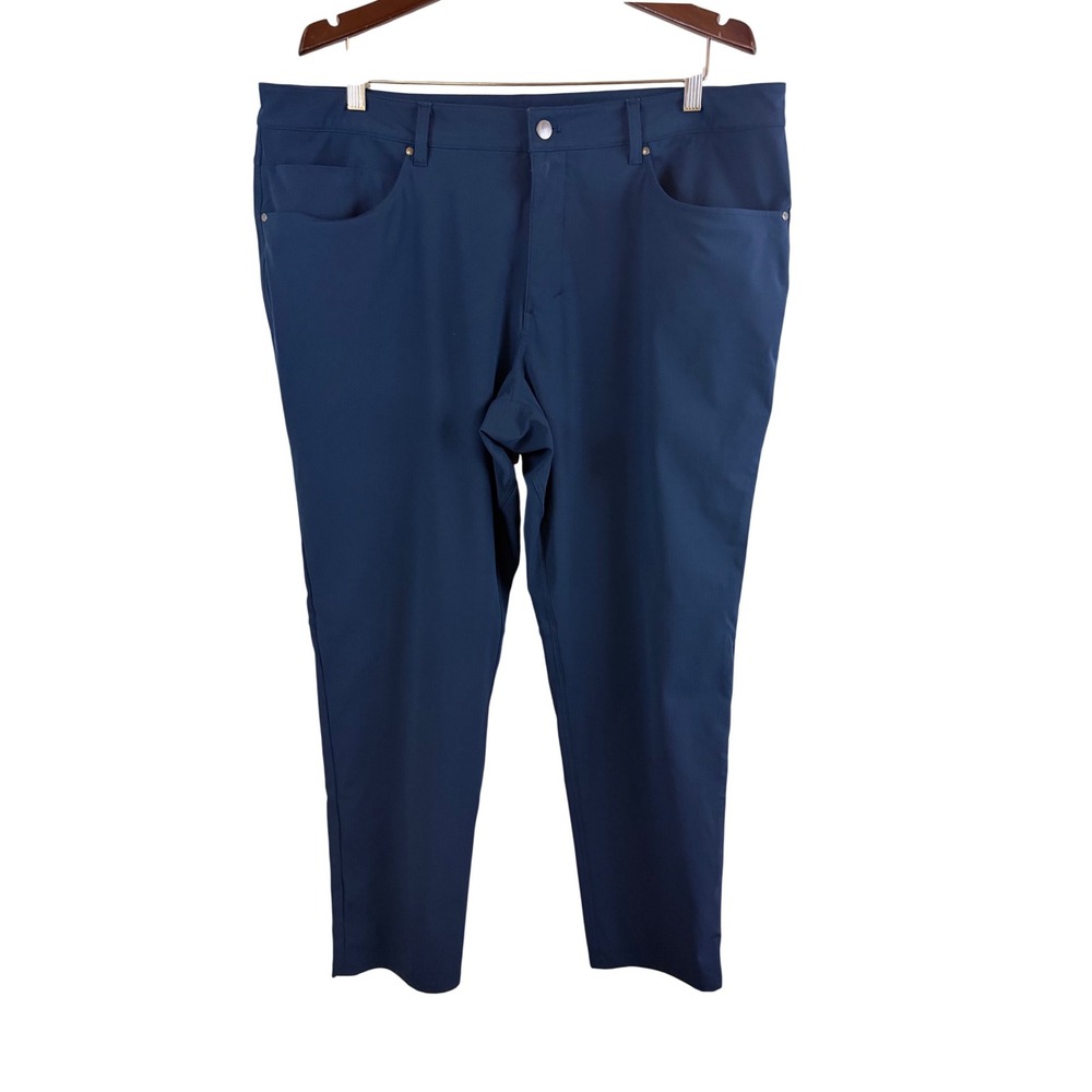 Lululemon ABC 5 Pocket Pant Men 40 Blue Performance Casual